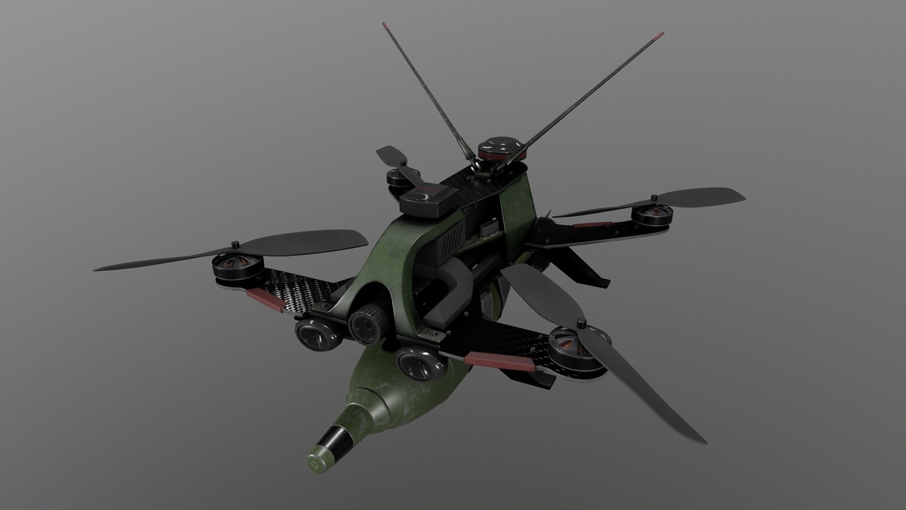 Media 1 for listing FPV Drone Valkyrie – Military UAV (4K PBR, Game Ready)