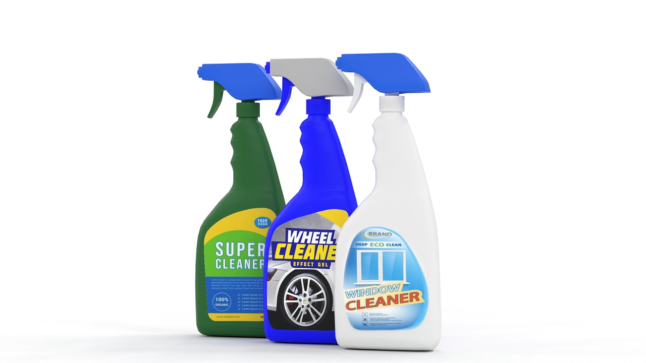 Media 1 for listing Spray Cleaner Bottle – Low Poly PBR 3D Model for Unity/Unreal