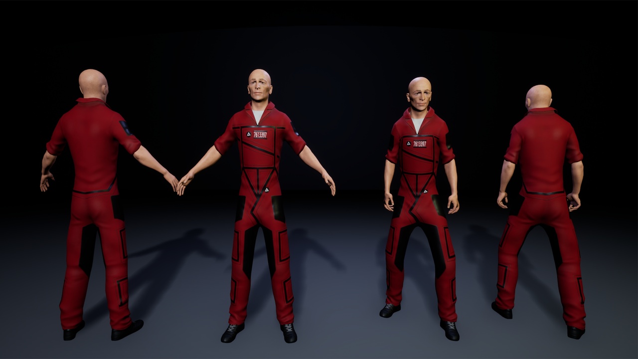 Media 1 for listing Prisoner - UE5 Skeletons - Rigged