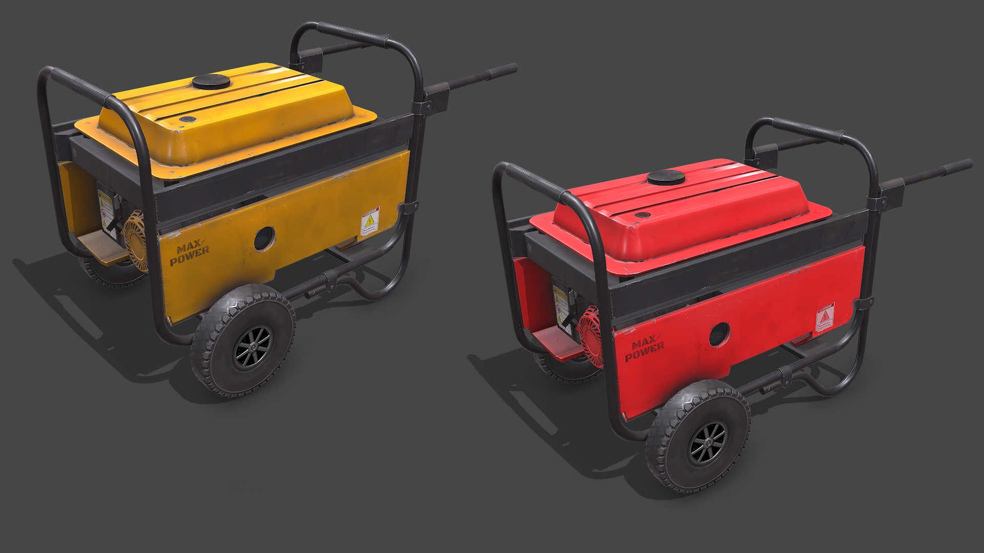 Old Portable Power Generator Low-poly PBR | Fab
