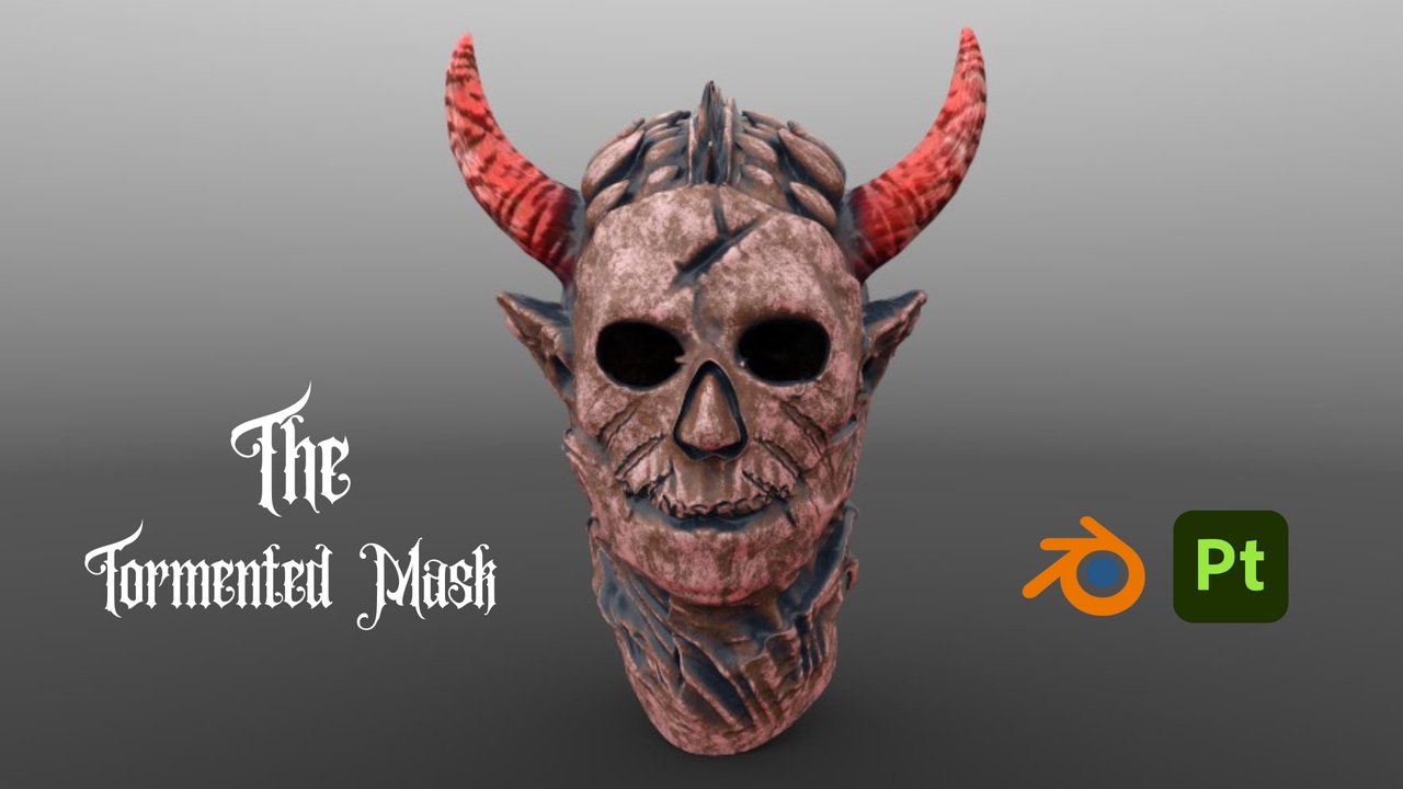 Media 1 for listing The Tormented Mask – Ultra-Detailed Horror 3D Asset
