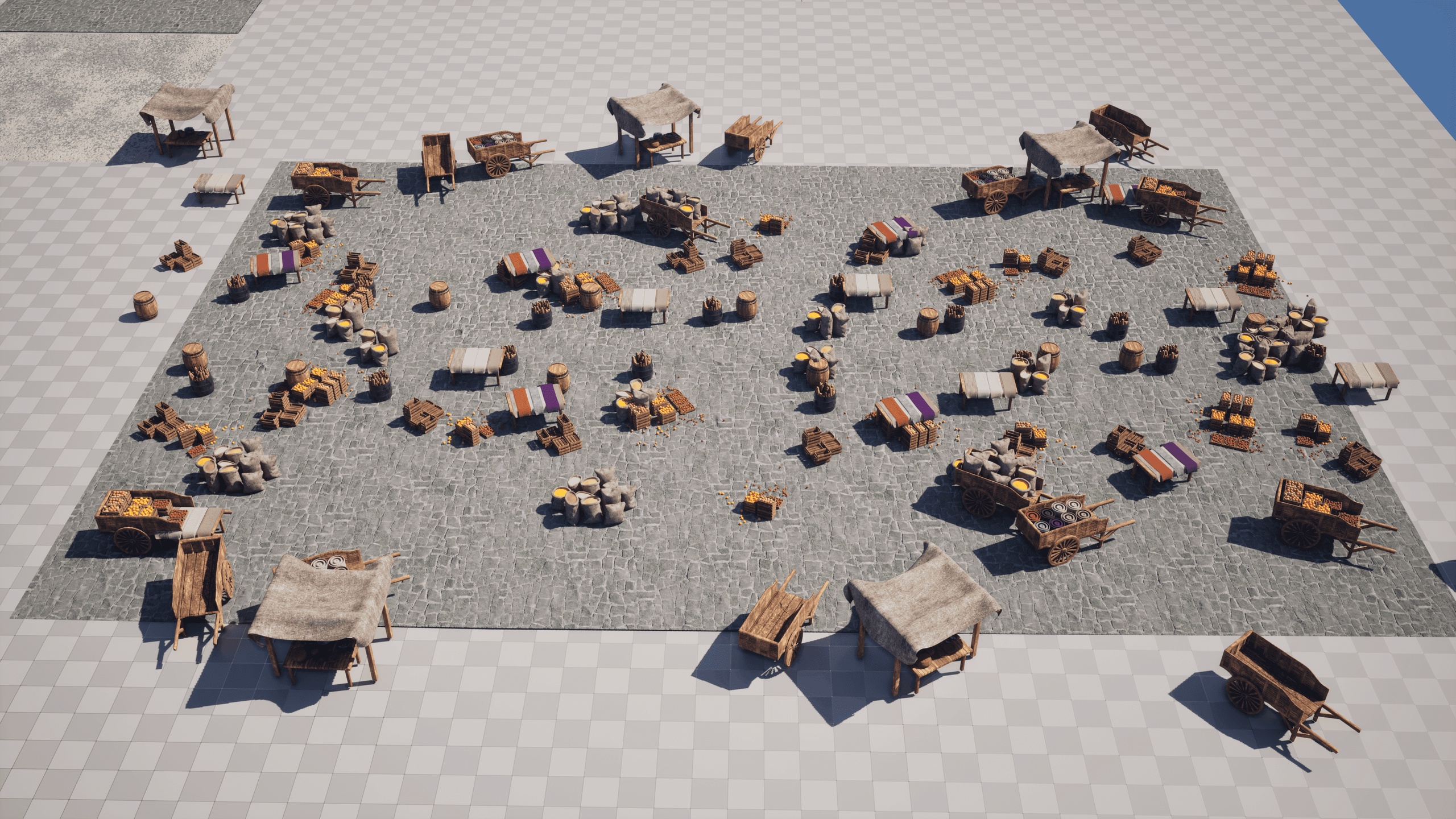 Media 1 for listing Procedural Medieval Market-Bazaar Generator