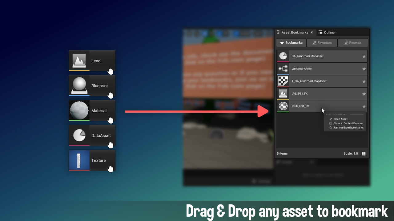 Media 1 for listing Asset Bookmarks