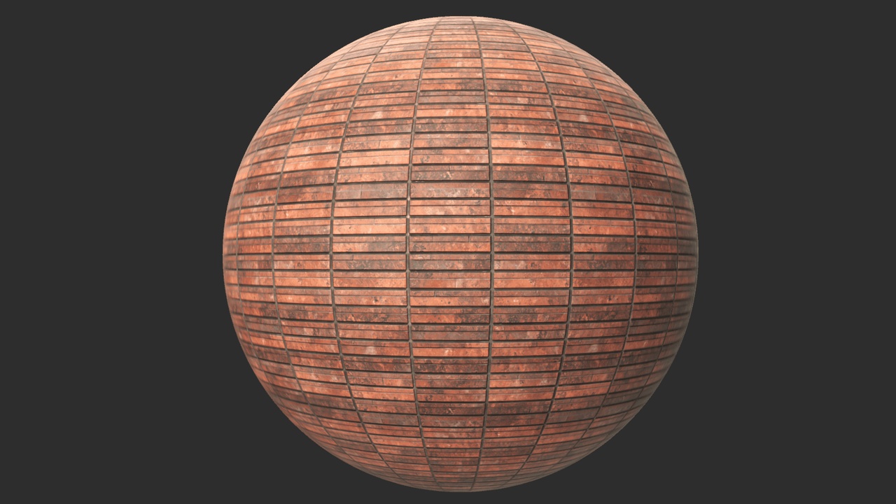 出品050_Faux-brick_ceramic-tile【sbsar & GLB】(Material & SeamlessTexture)のメディア1