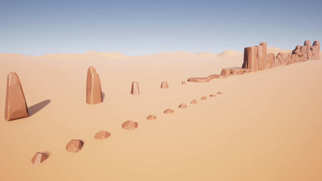 Media 1 for listing Stylized Desert Rocks