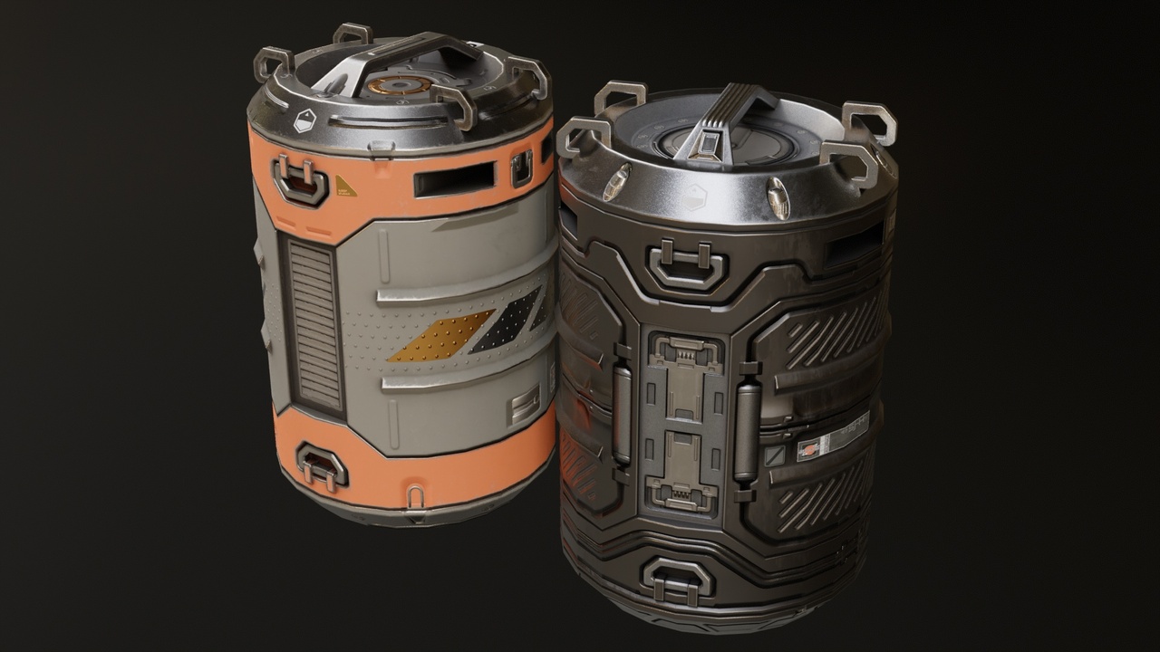 Media 1 for listing Sci-Fi Oil Drum C,Can,OilTank,bucket, Fuel drum,petrol tank