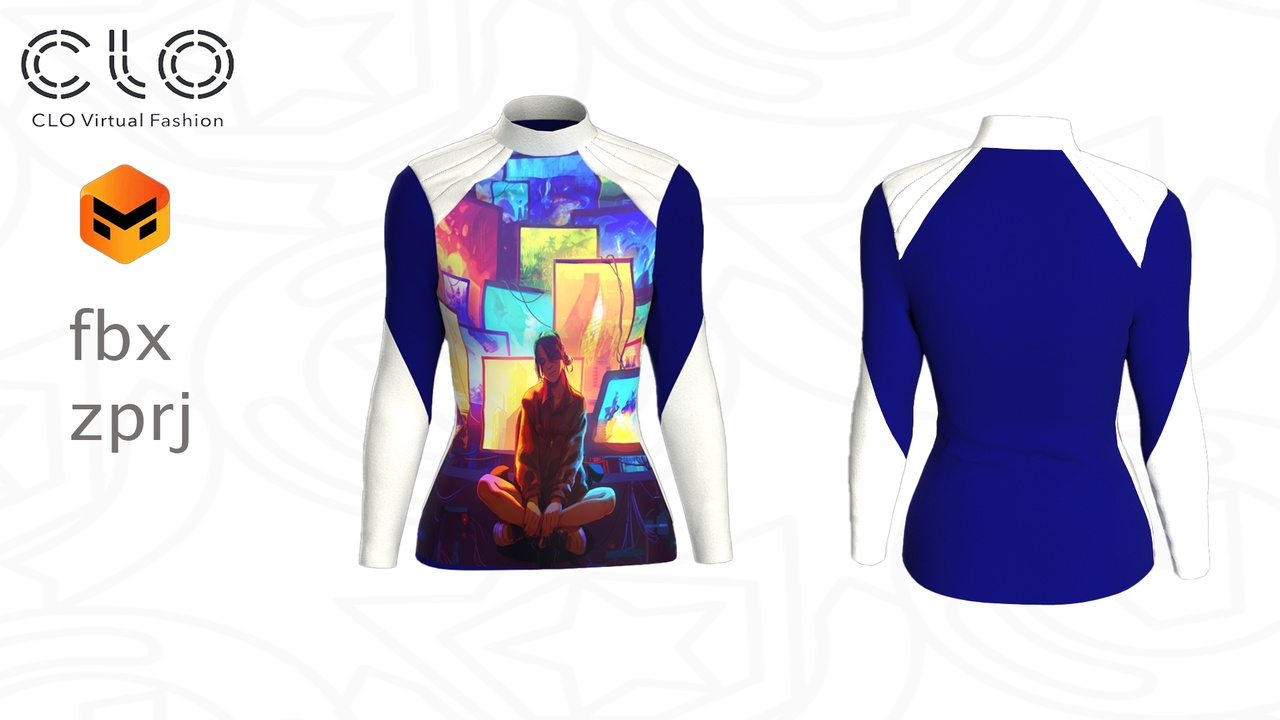 Media 1 for listing Streetwear - CLO 3D / Marvelous Designer Project (.ZPRJ + FBX)