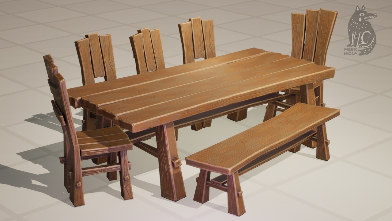 Media 1 for listing Stylized Wooden Furniture Set
