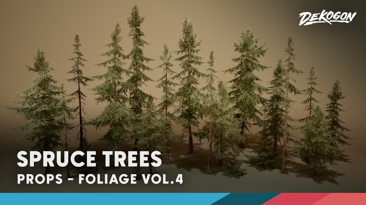Media 1 for listing Foliage VOL.4 - Spruce Trees (Nanite and Low Poly)