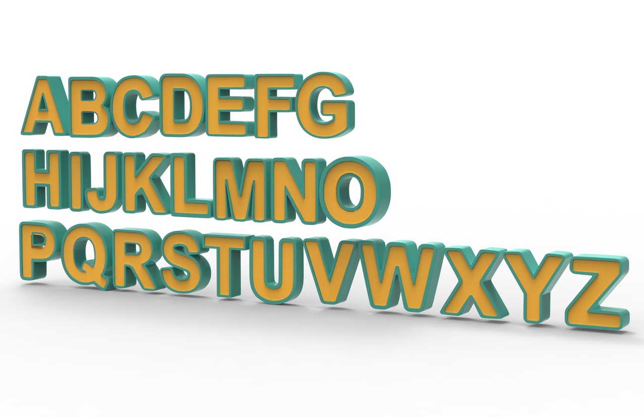Media 1 for listing Letters and numbers of the English Alphabet
