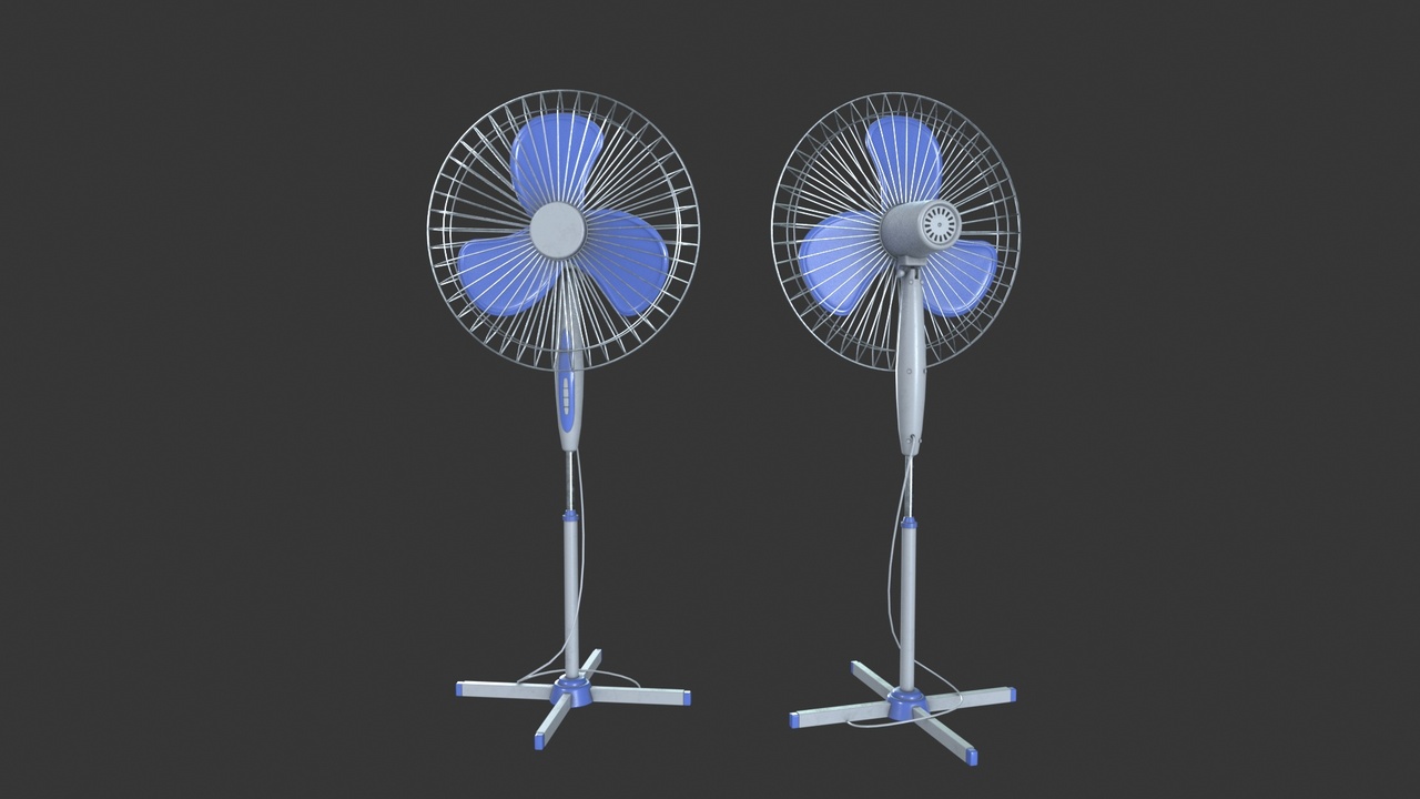 Media 1 for listing High-Poly Standing Fan 3D Model