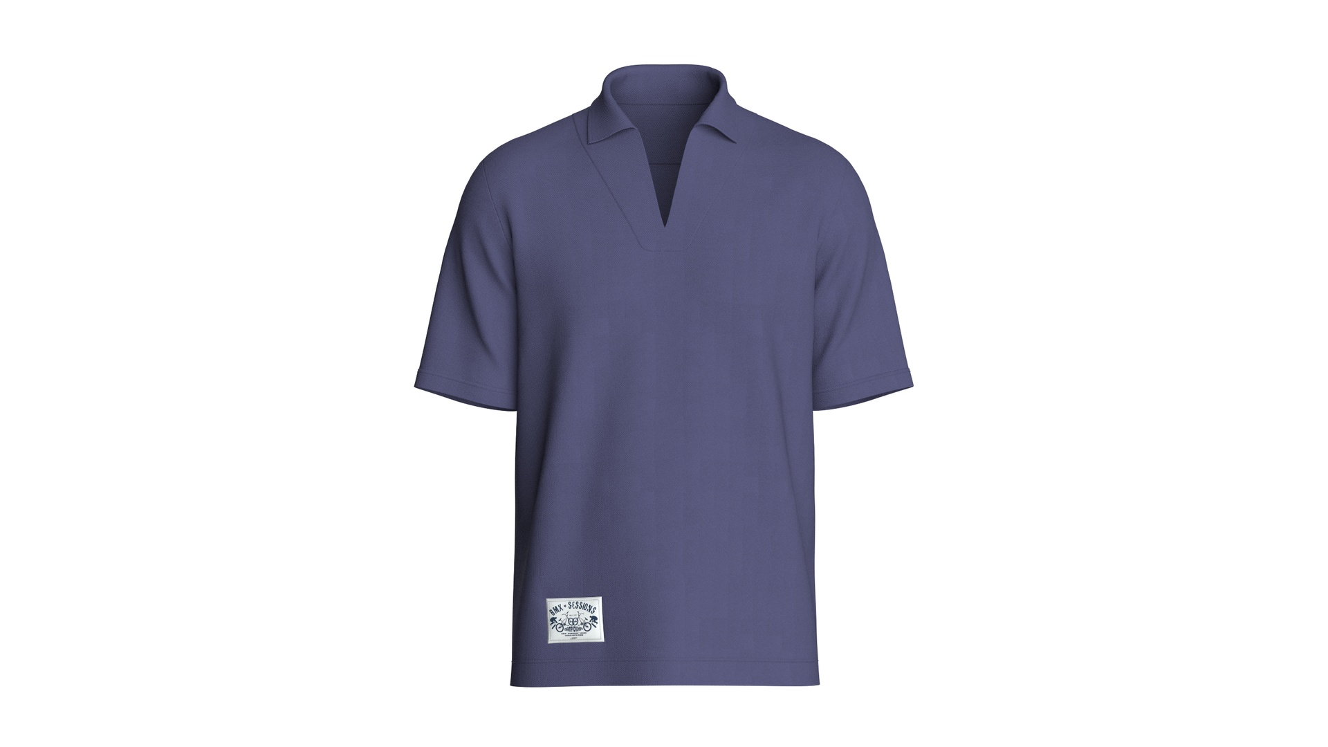 Media 1 for listing Men V-Neck Polo Shirt With Patch | High Poly