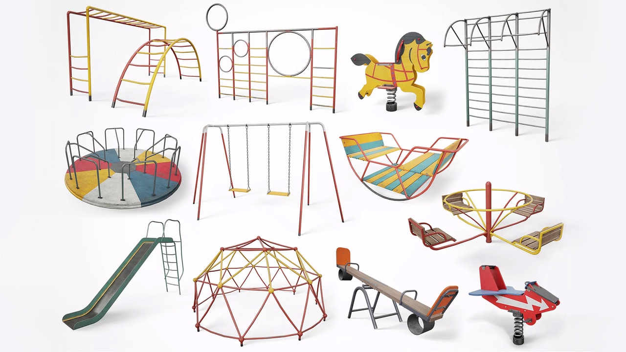 Media 1 for listing Collection of 15 Painted Playground Items