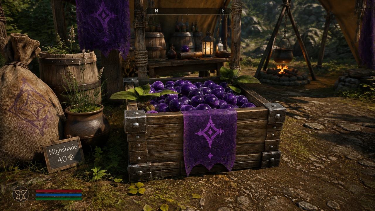 Media 1 for listing Violet Duskberry Crate – Stylized Berry Storage