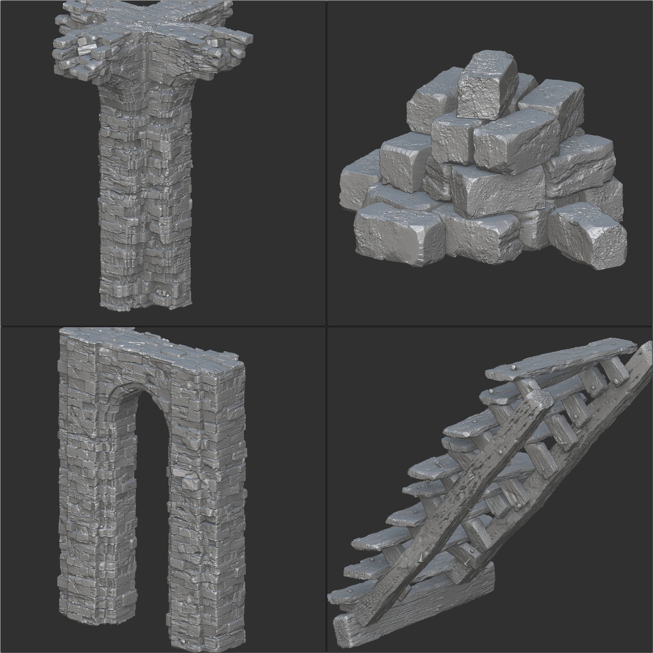 Media 1 for listing Dungeon Souls High Poly Sculp 52 Meshes