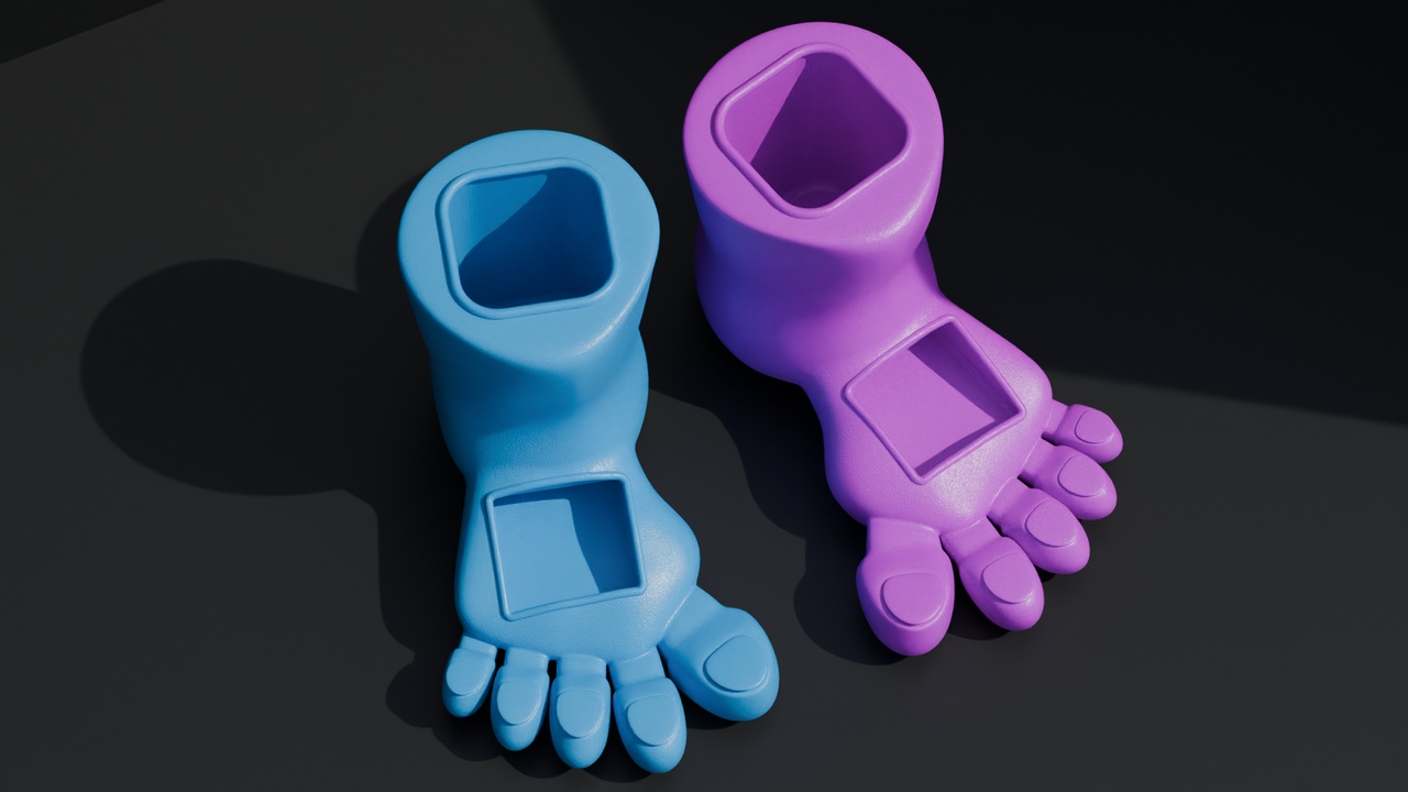 Media 1 for listing Troll Feet Organizer - Left & Right 3D Printable Set