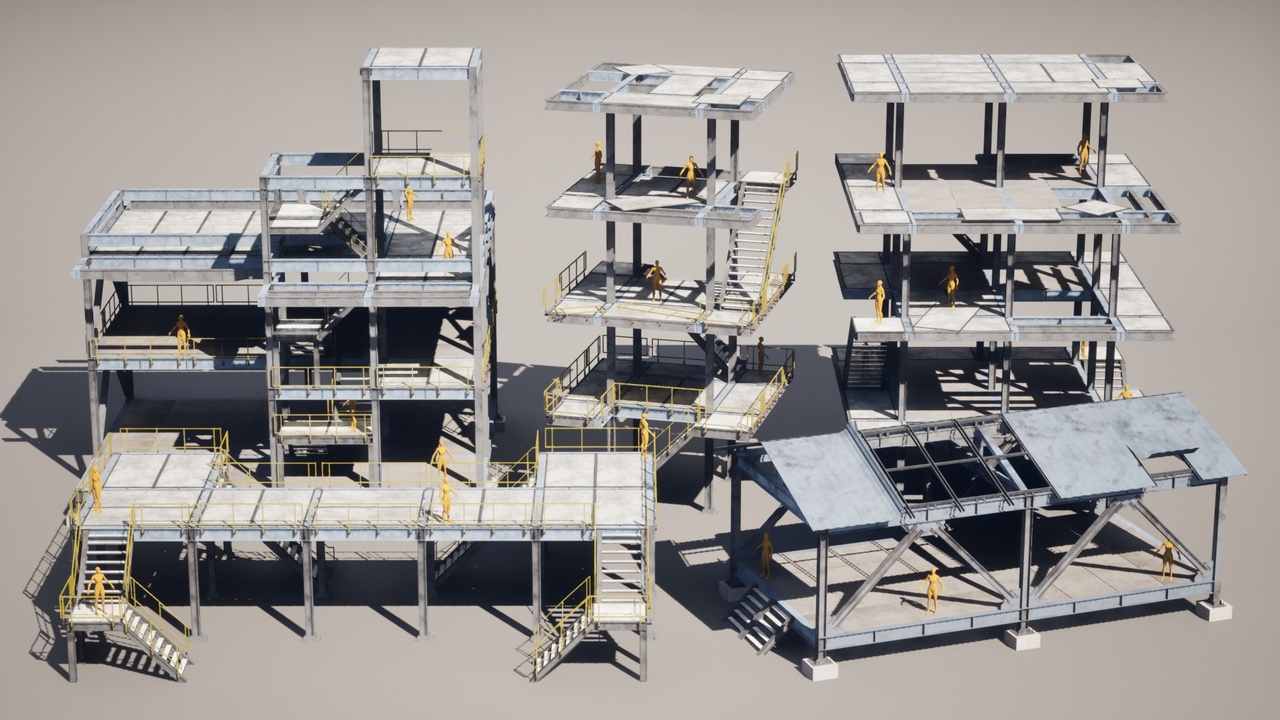 Media 1 for listing Modular Steel Structures Pack - Building & Watchtowers