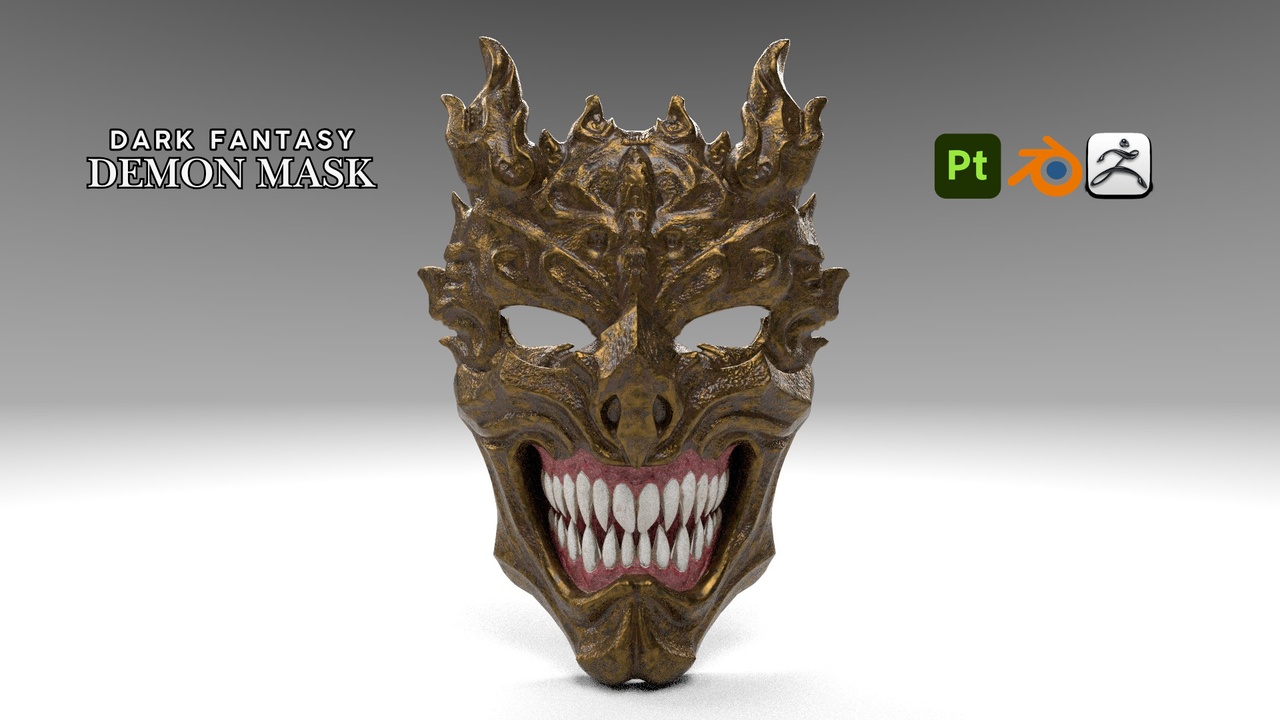 Media 1 for listing Dark Fantasy Demon Mask