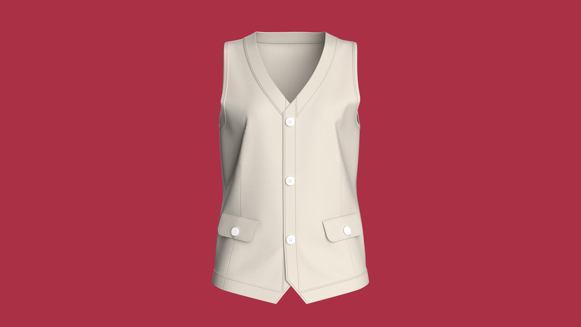 Media 1 for listing Girls Classic Tailored Vest | High Poly