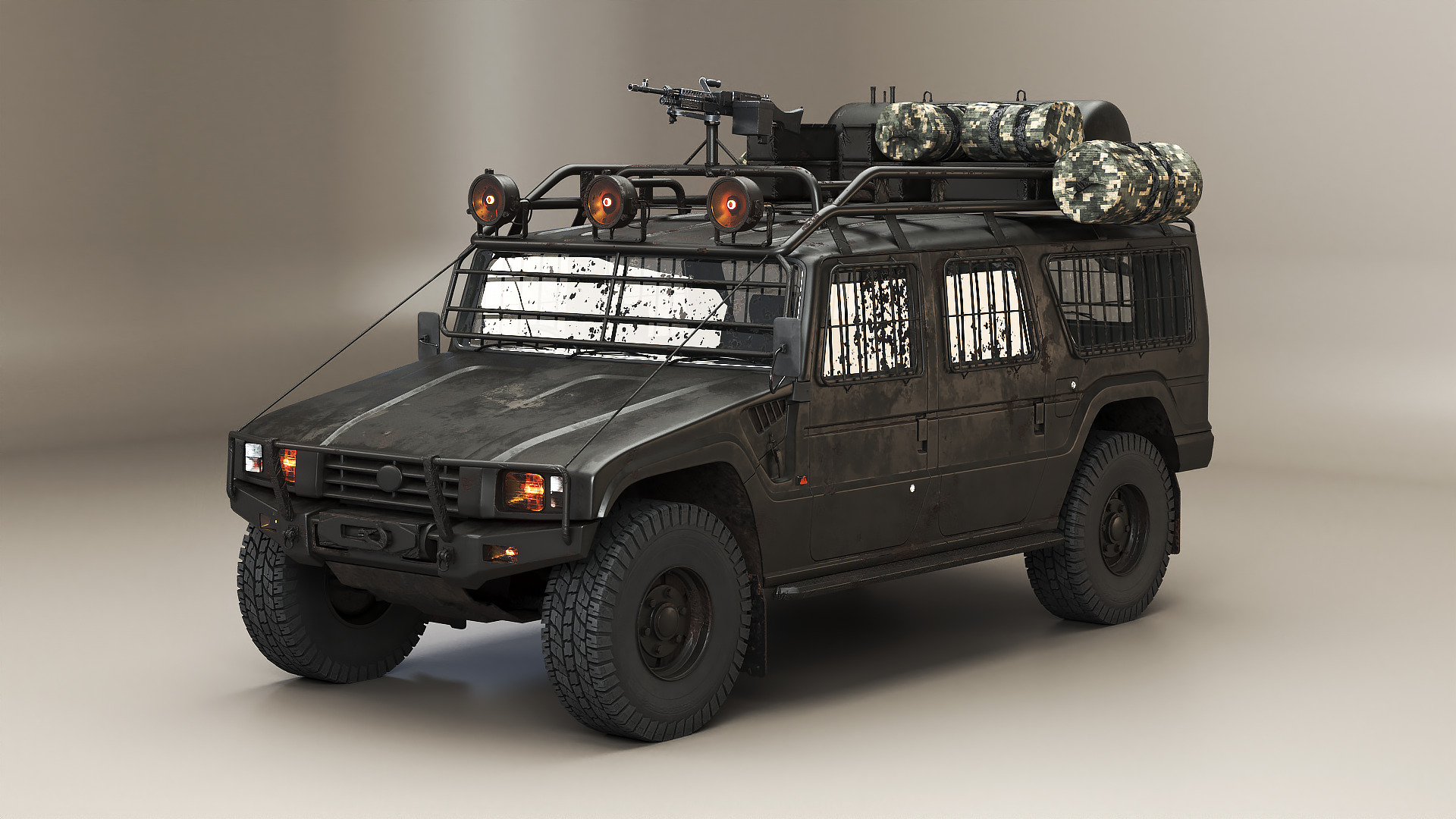 Apocalypse SUV 3D Model Armored Off-Road Vehicle | Fab