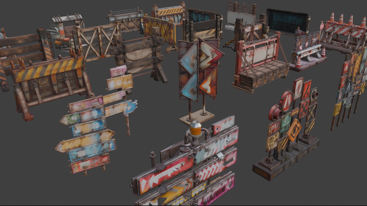 Media 1 for listing Post-Apocalyptic Signage & Barricades Pack🛑