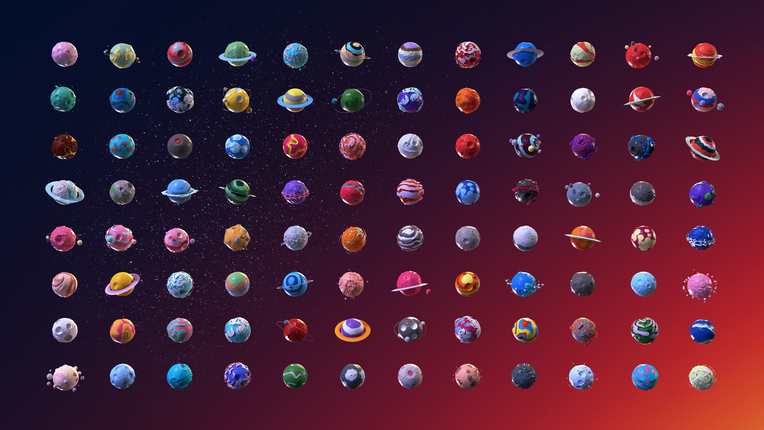 Media 1 for listing Planets - Low Poly 3D Models Pack