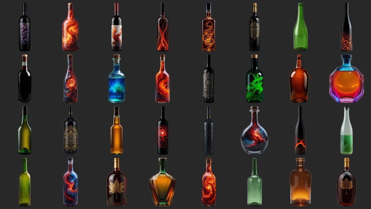 Media 1 for listing 81 Glass Bottles - Icons