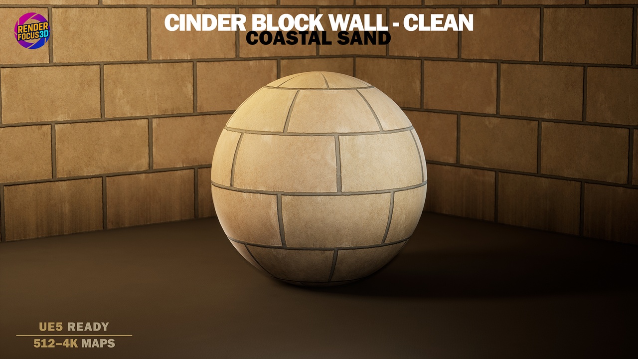 Media 1 for listing Cinder Block Wall – Clean Coastal Sand