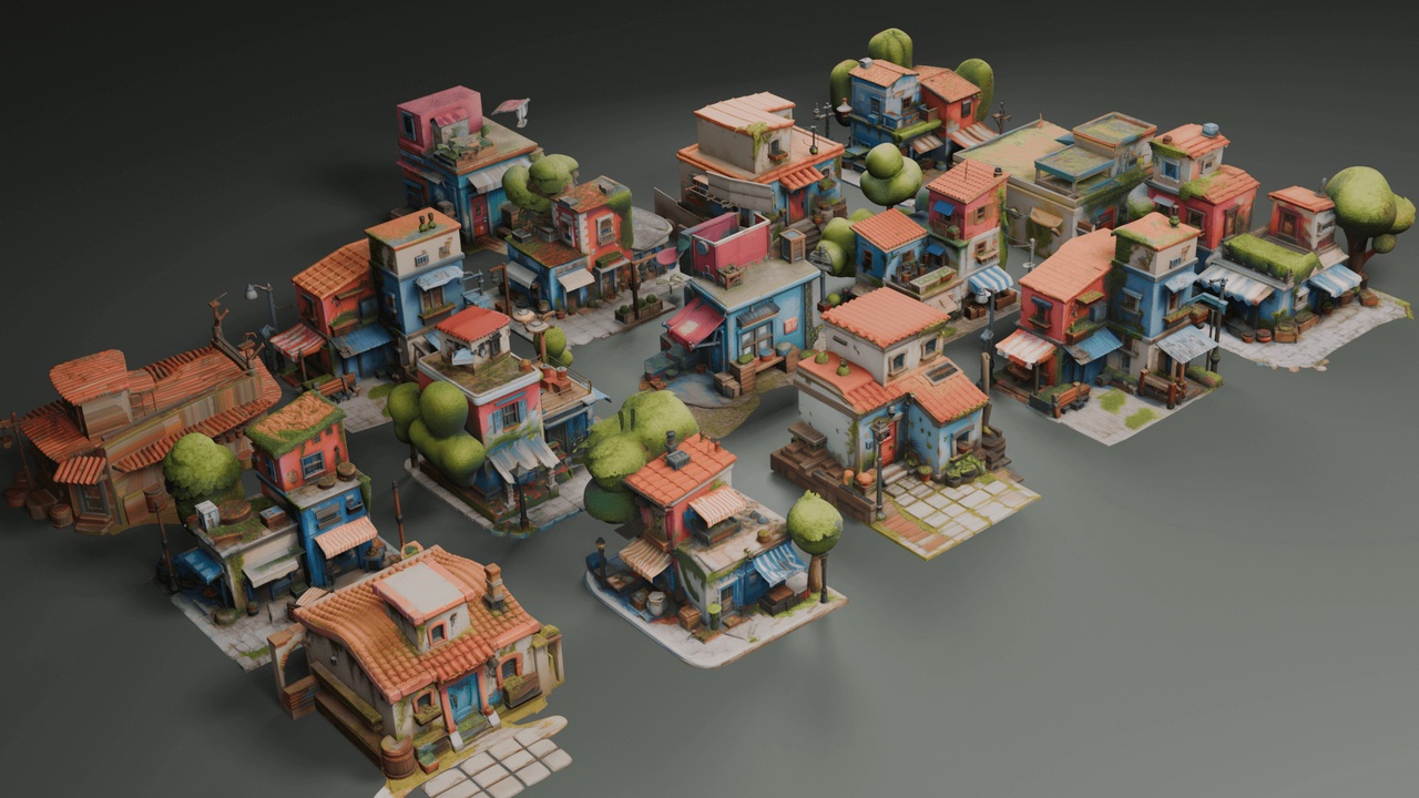 Media 1 for listing Stylized Green Garden Set 1π‘