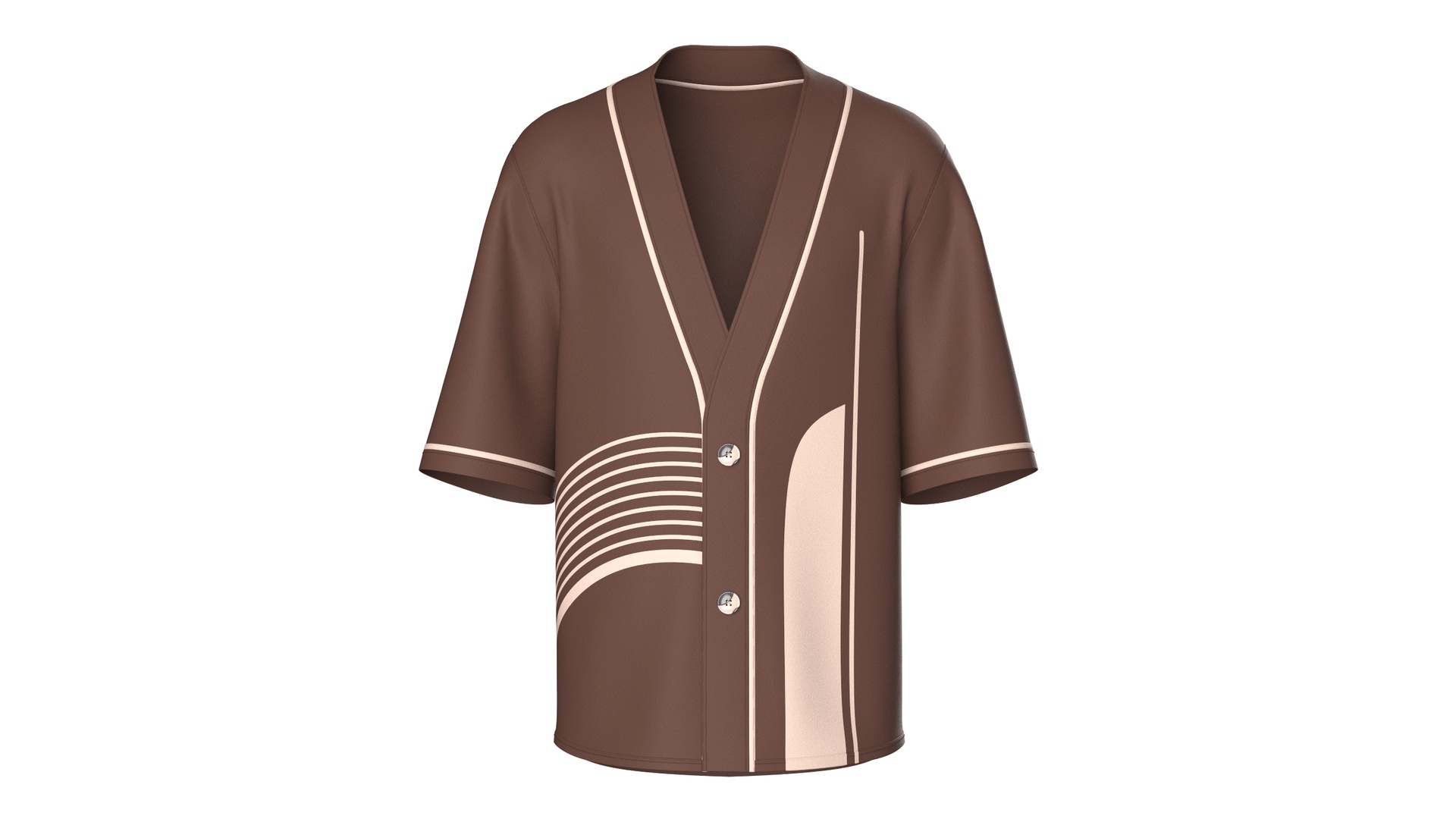 Media 1 for listing Men Short - Sleeve Kimono Shirt | High Poly
