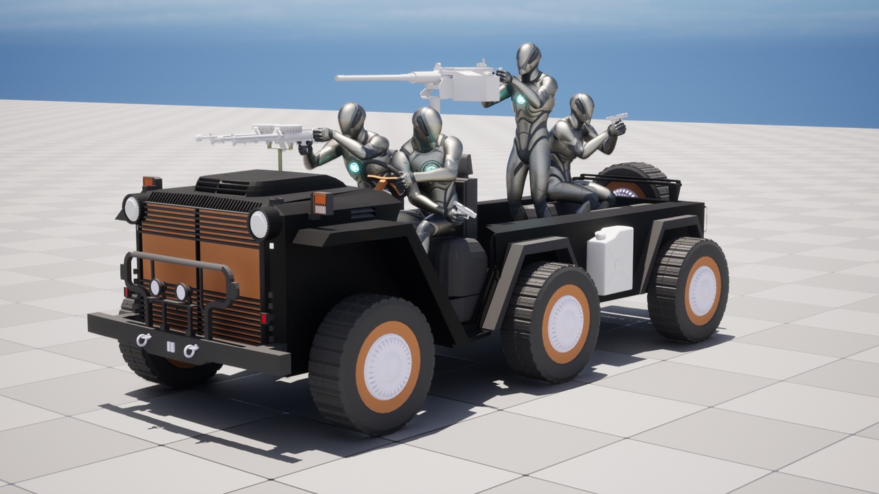 Media 1 for listing Car Driving & Shooting Animation
