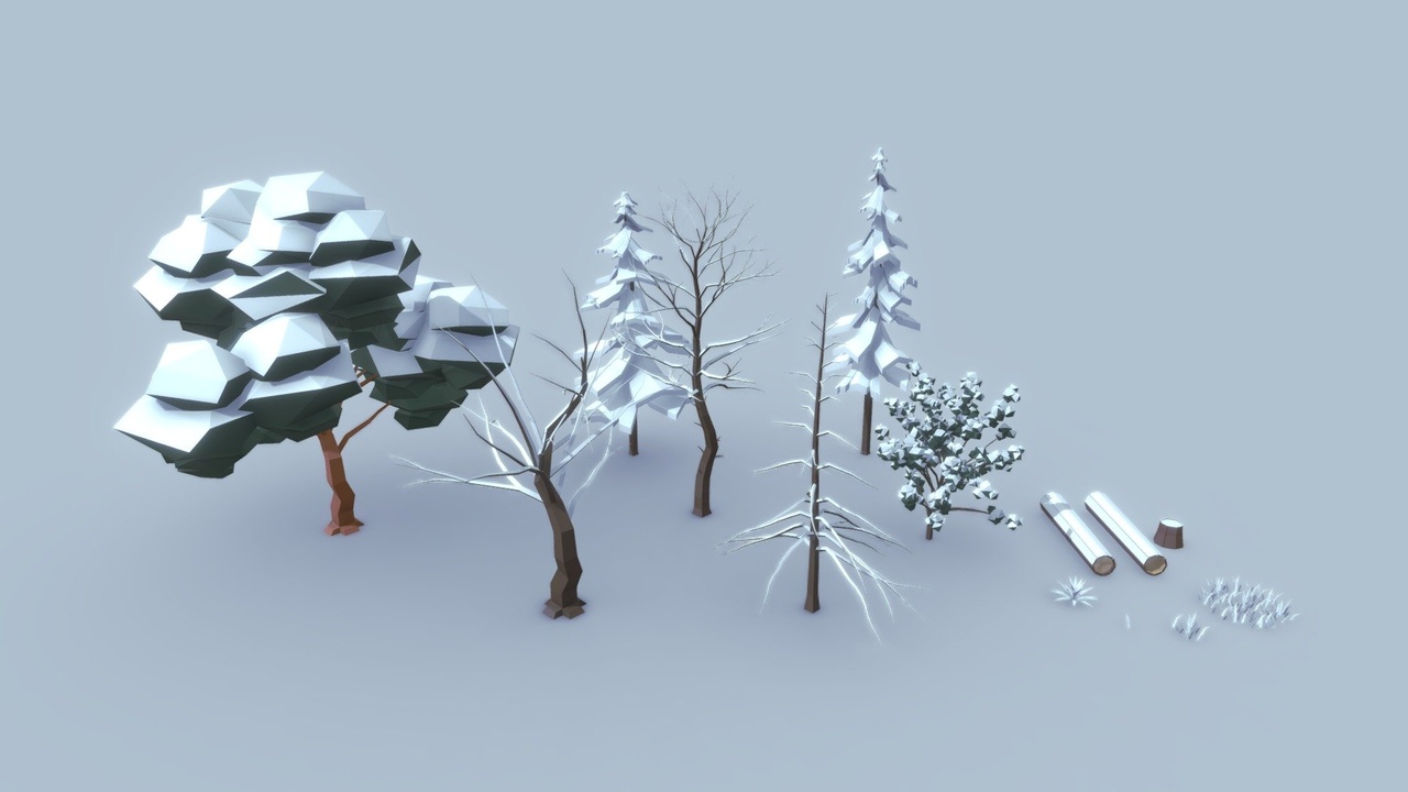 Media 1 for listing Low-Poly Winter Asset Pack