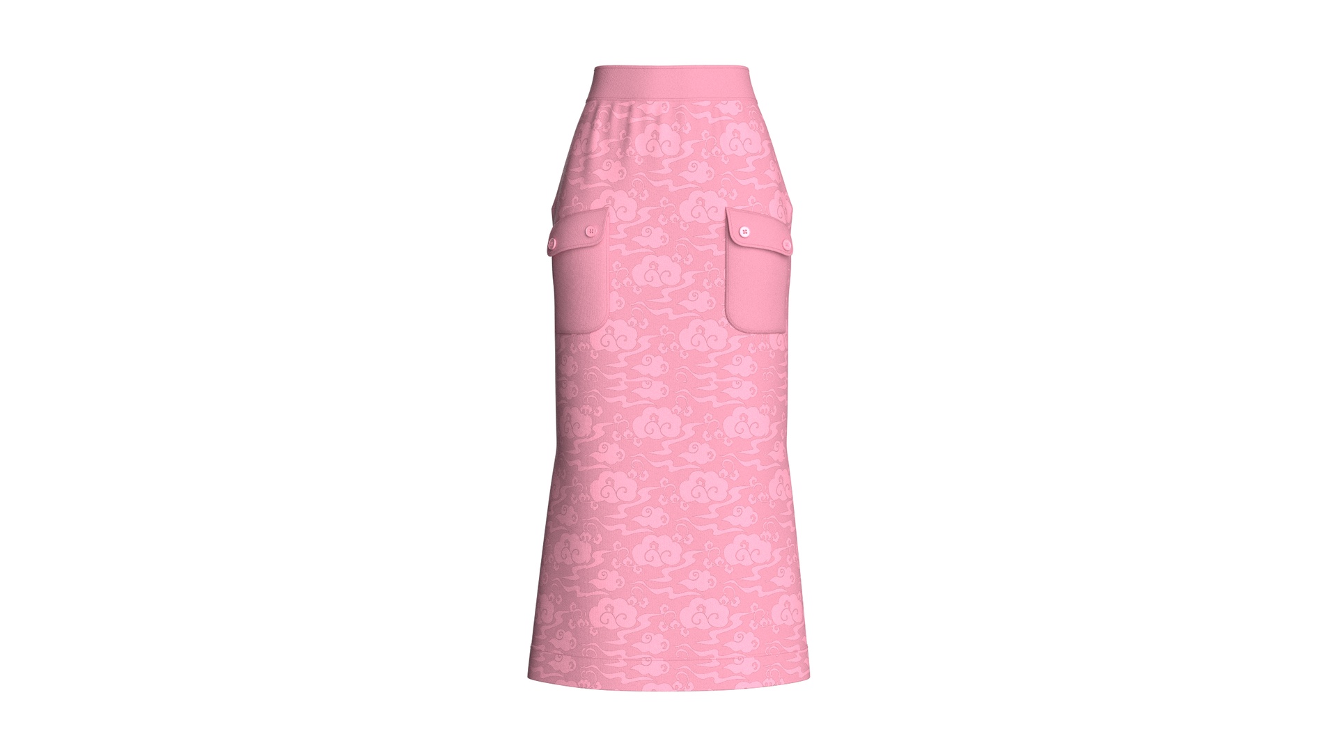 Media 1 for listing Girls High - Waisted Printed Maxi Skirt | High Poly