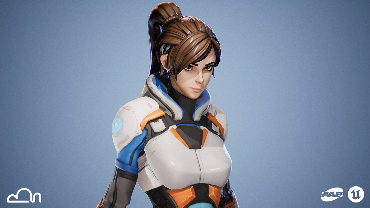 Media 1 for listing Stylized Sci-fi Girl