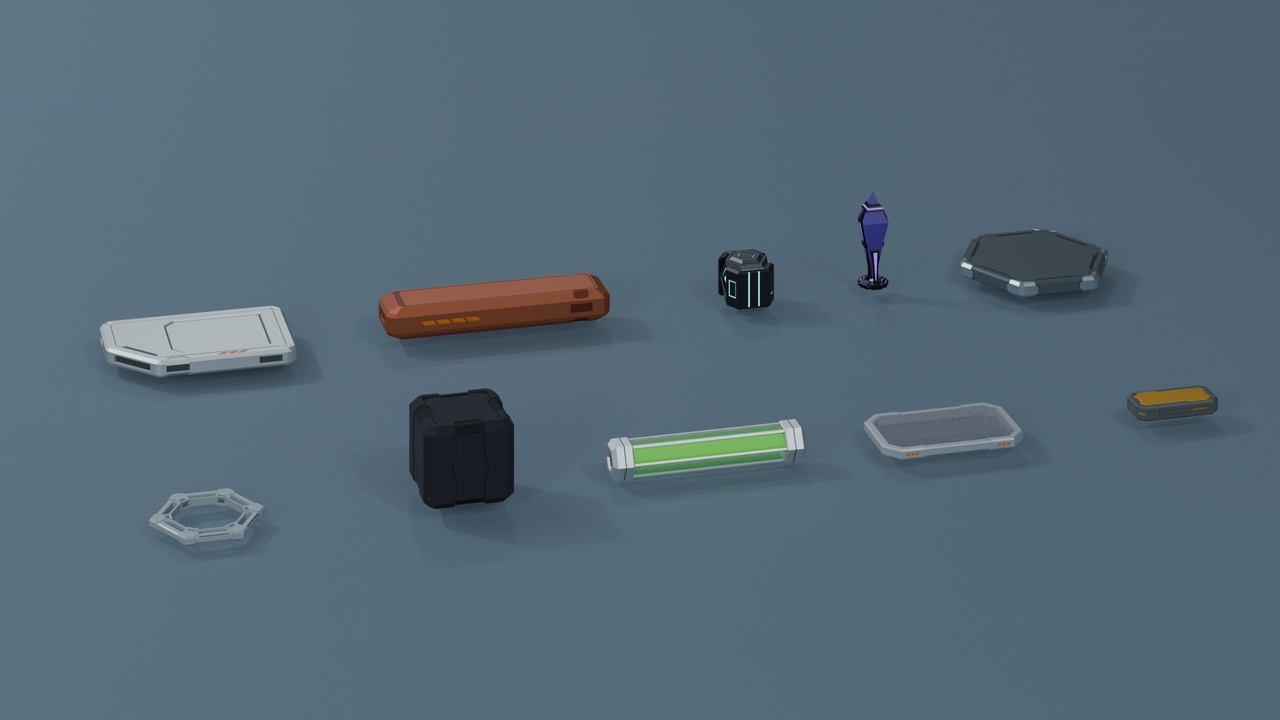 Media 1 for listing Low Poly Sci-Fi Refined Materials Pack I-003