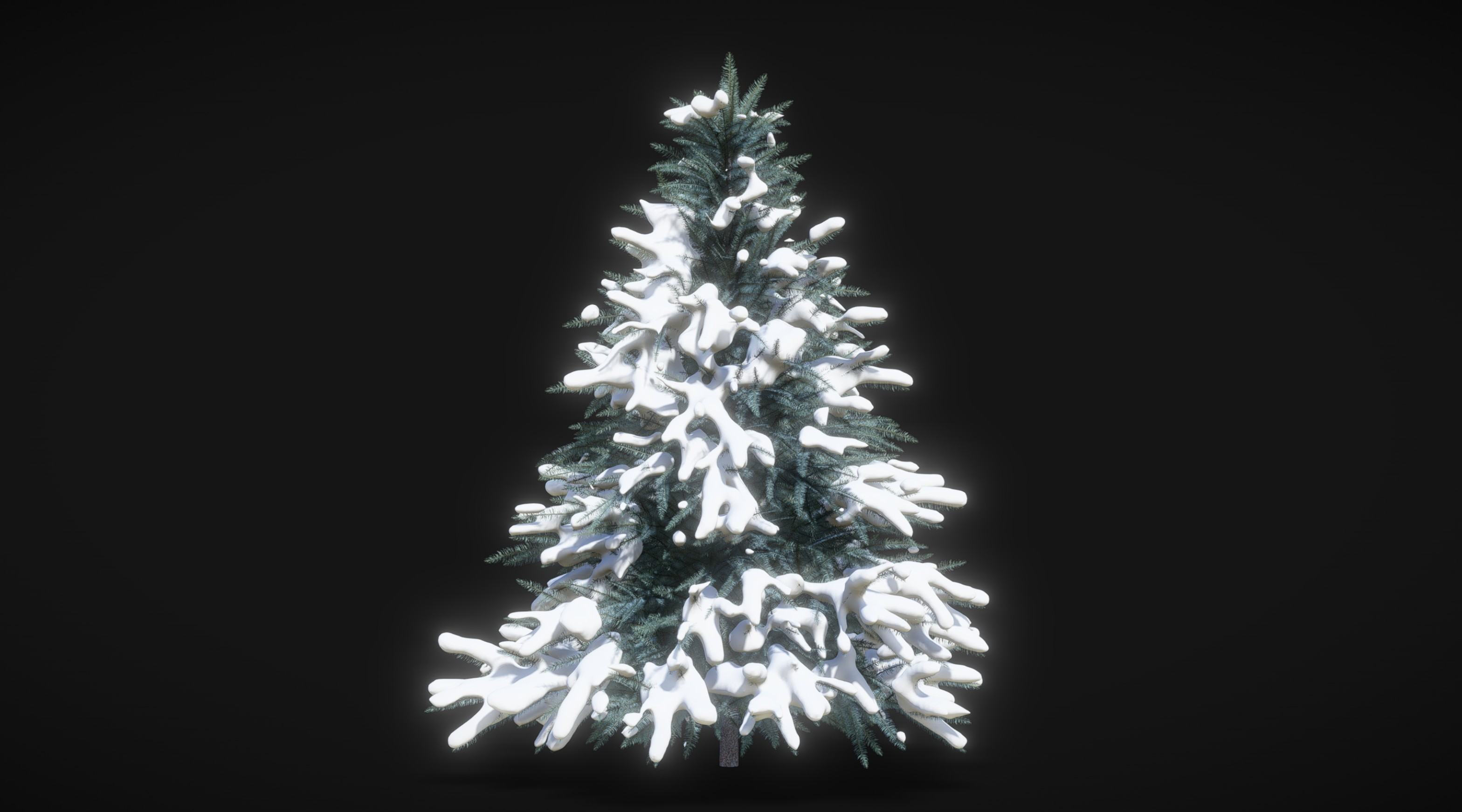 Spruce Tree with Snow 3D Model 1.6m | Fab