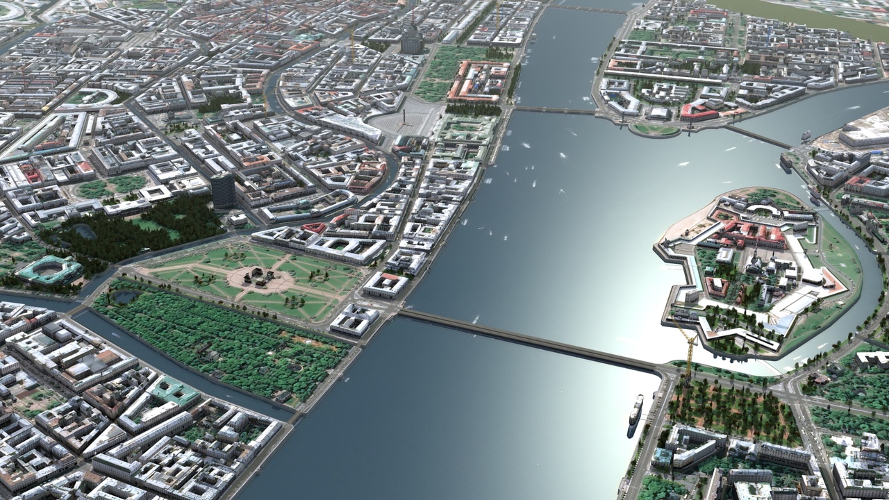 Media 1 for listing Saint Petersburg Russian City Real-Time 3D Model
