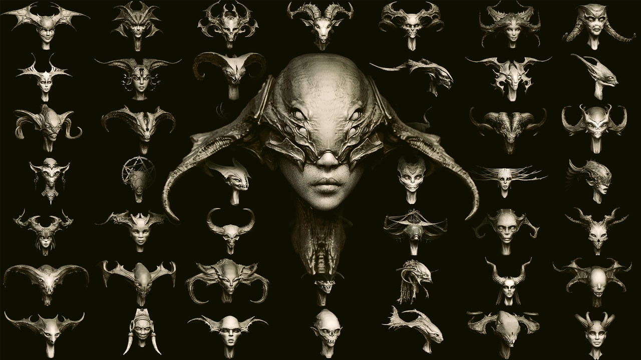 Media 1 for listing DEMONESS part 1: 50 Heads with Blendshapes