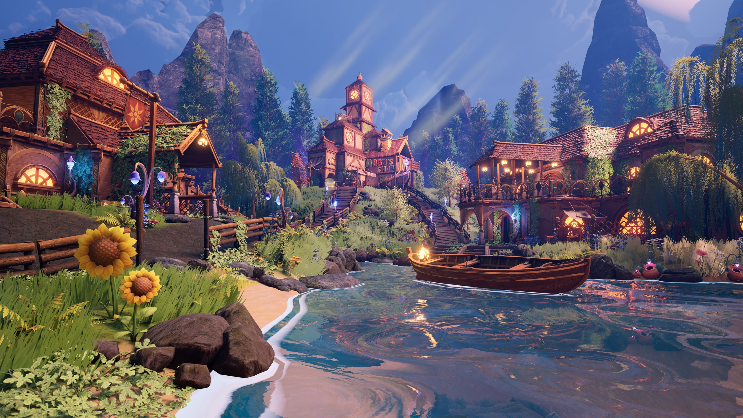 Media 1 for listing Stylized Fantasy River Village