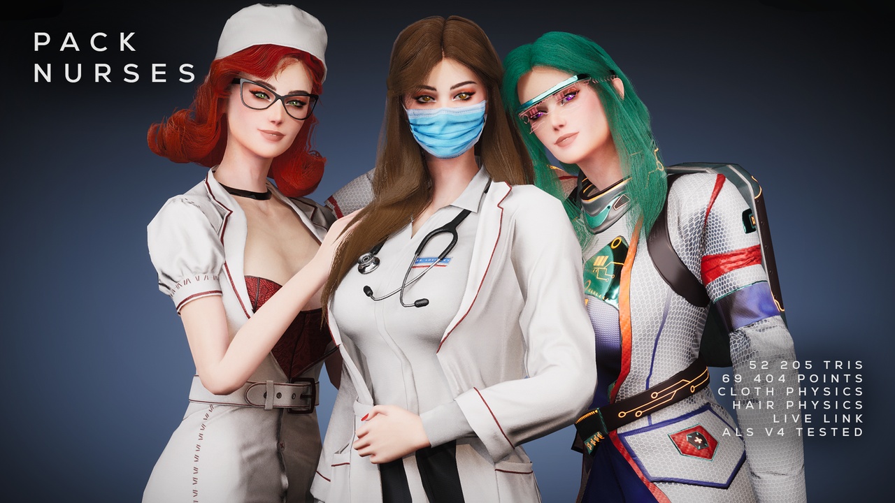 Media 1 for listing Pack Nurses 1980s-2090s