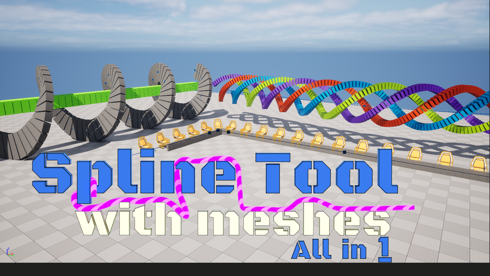 Spline Tool With Meshes | Fab