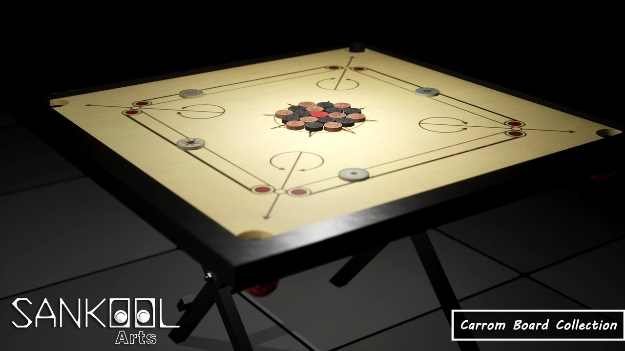 Media 1 for listing Carrom Board Collection - Gameready Asset Pack (Unreal Engine Only)