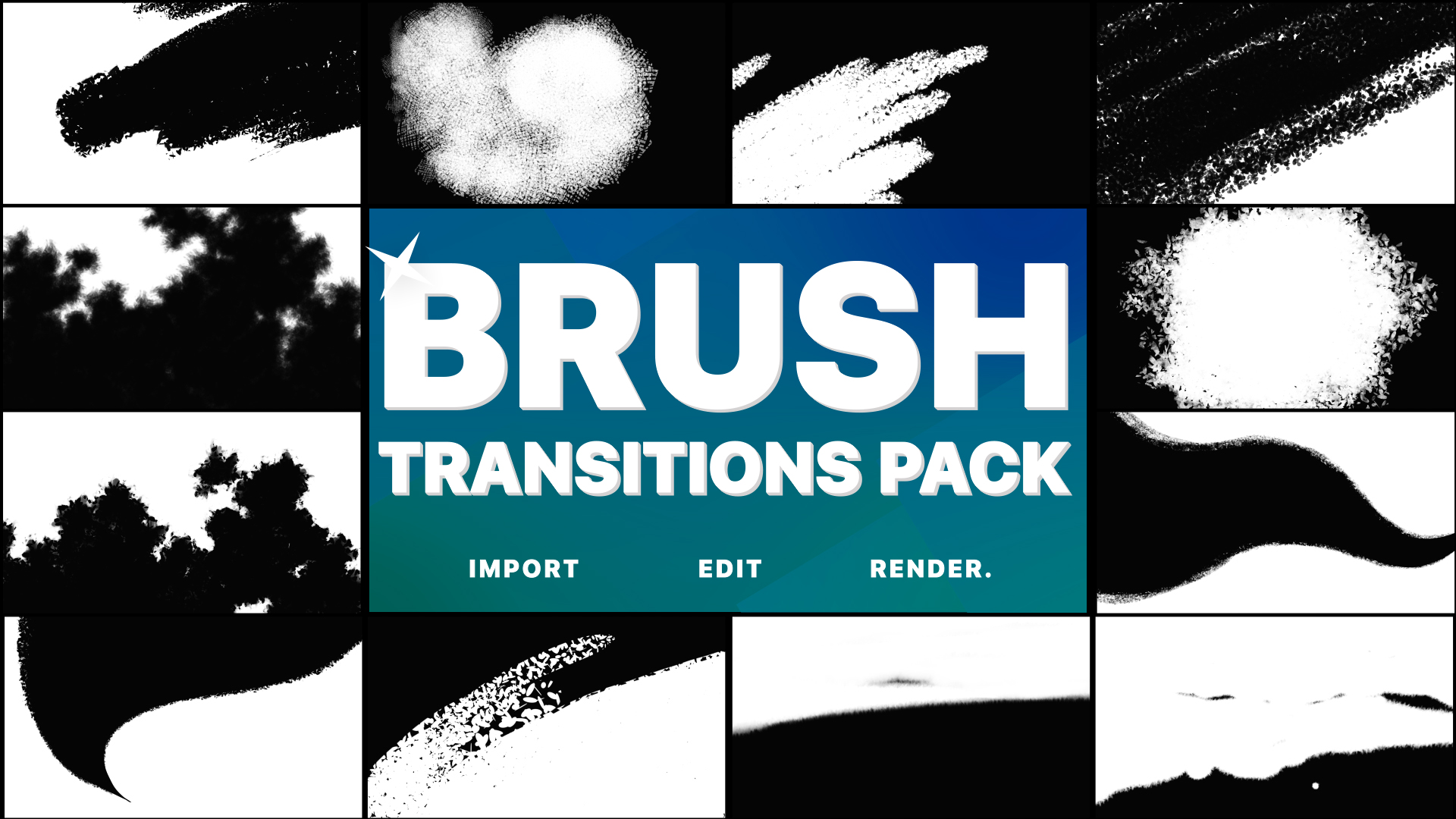 Custom Fan Transitions Hand-Drawn Brush Transitions | Fab