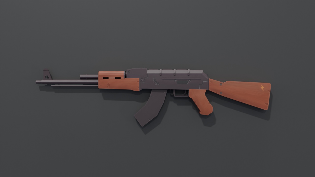 Media 1 for listing Low Poly Stylized Weapons-Hand Painted