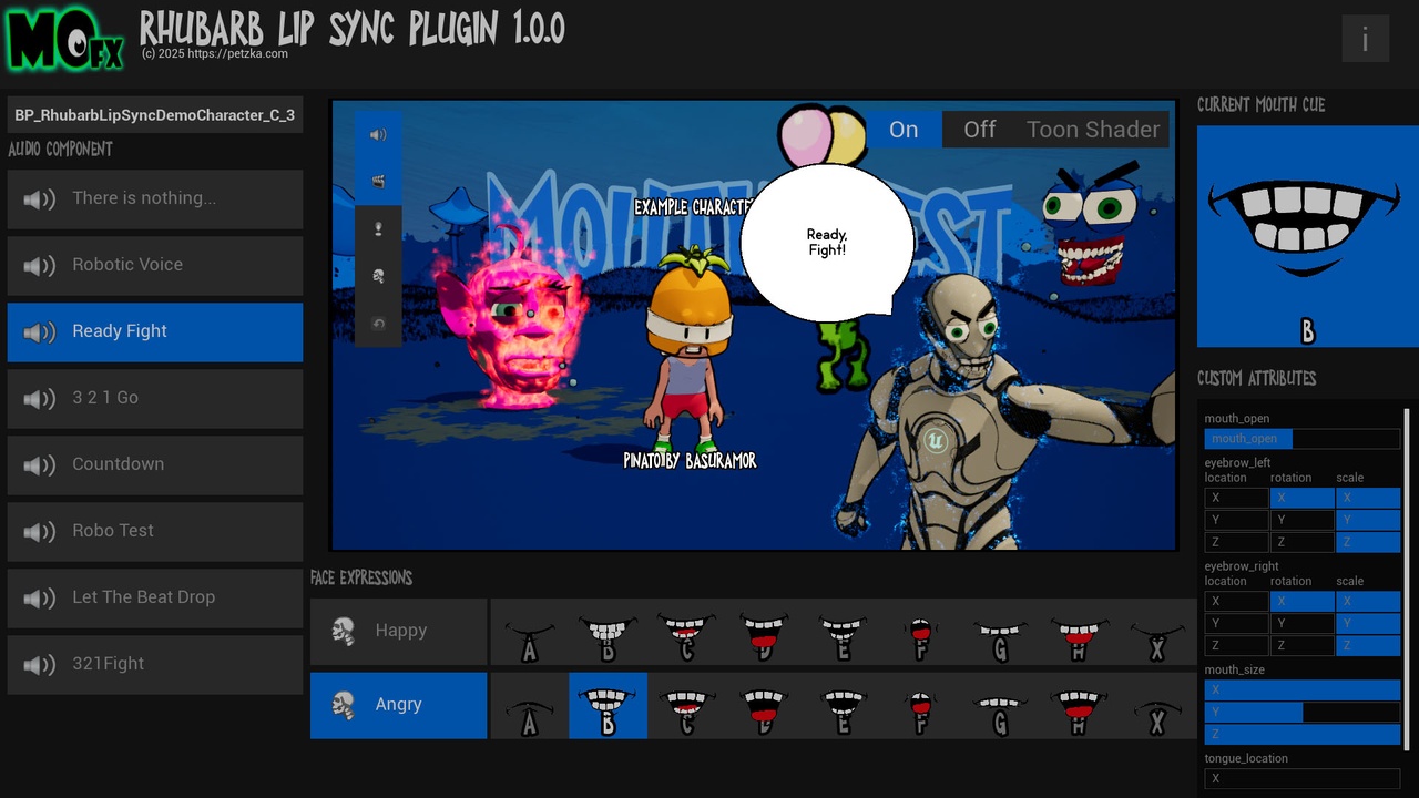 Media 1 for listing Rhubarb Lip Sync Plugin