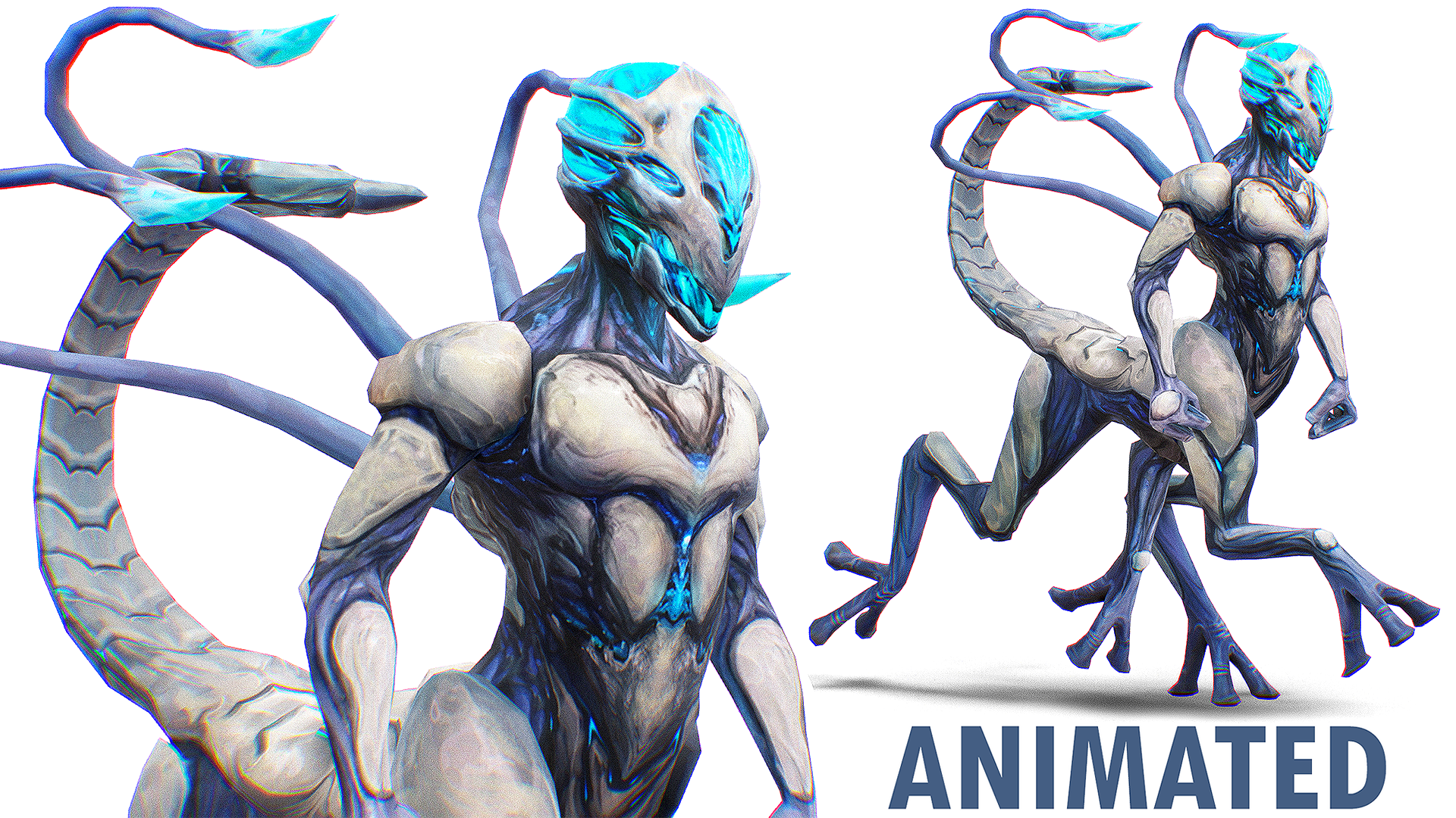 Alien Centaur - Cloven Hoofed Monster - Futuristic Mutant | Fab