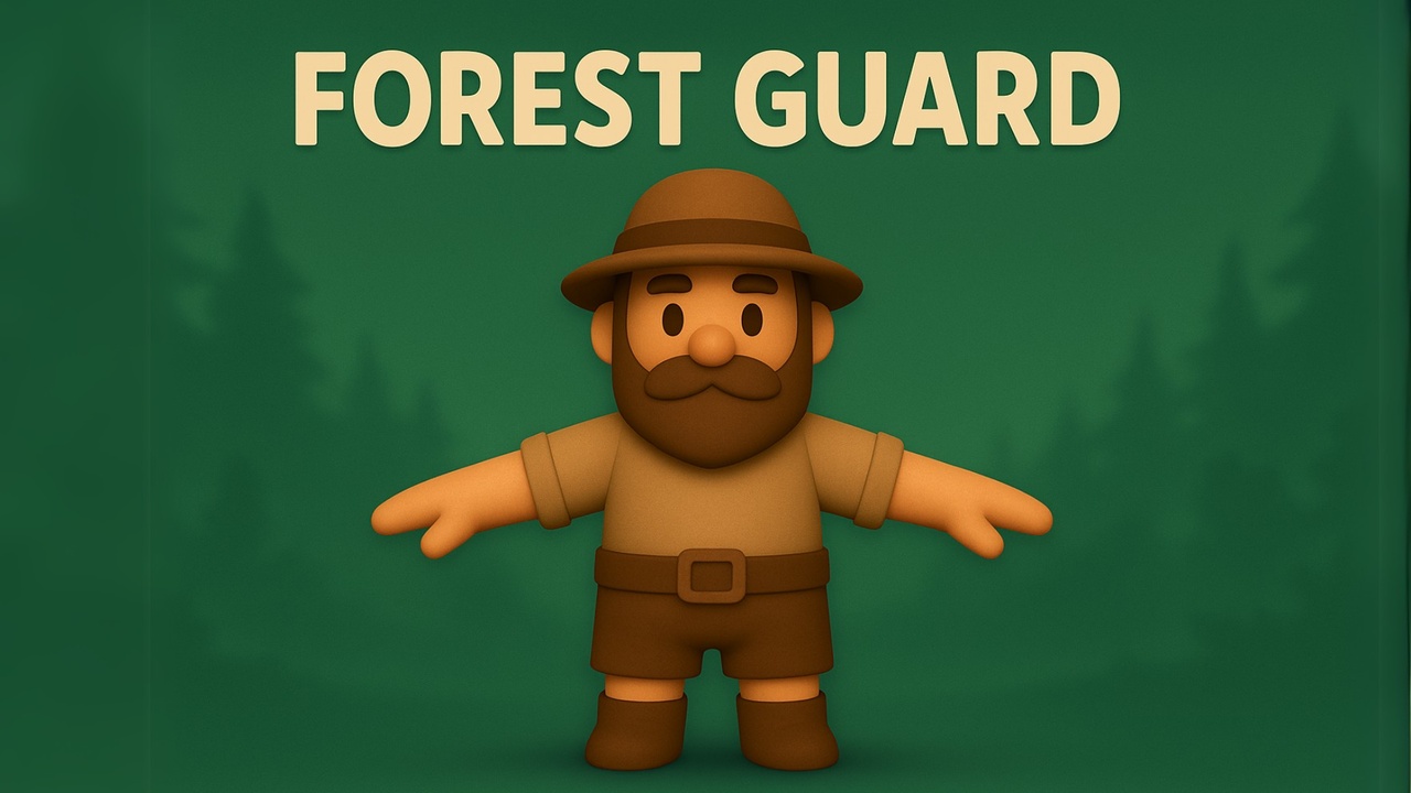 File multimediali per l'articolo Forest Guard | Stylized Game Character: 1