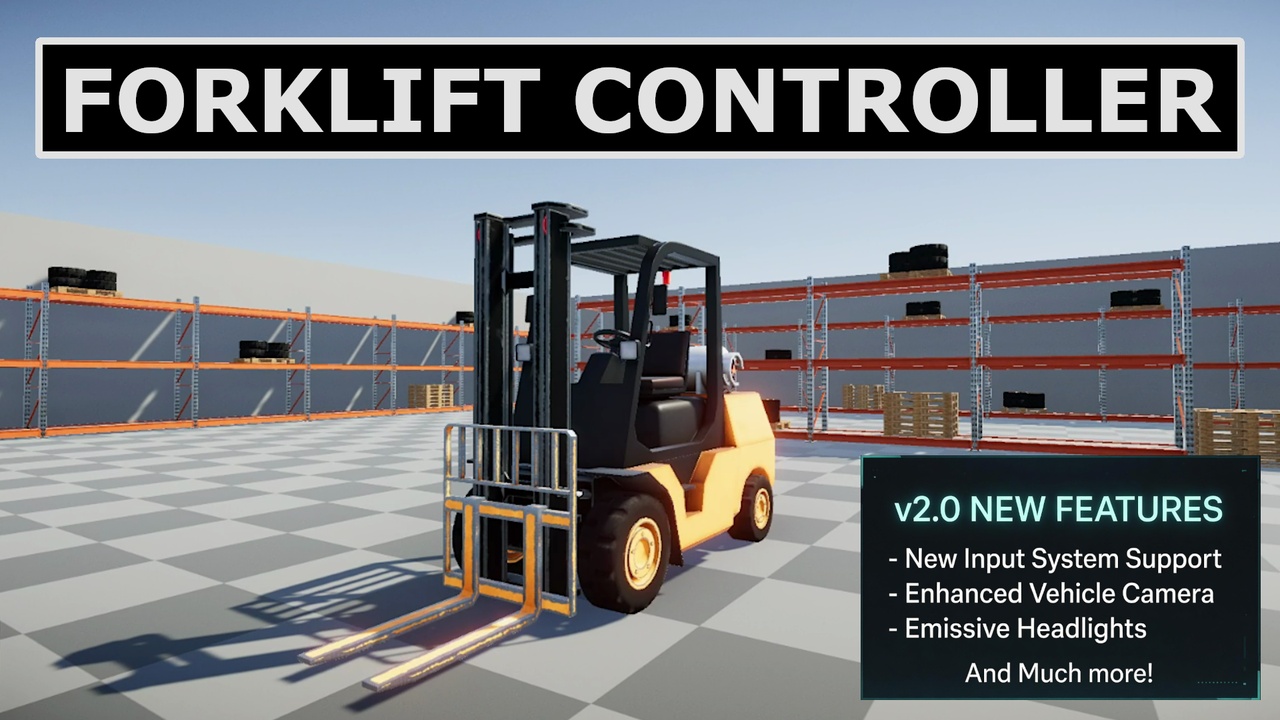 Media 1 for listing Forklift Controller for Unity - HEAVY MACHINERY