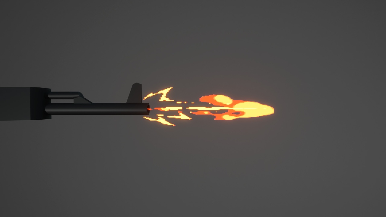 Media 1 for listing Retro Muzzle Flash - 2D Pixel Animated FX Pack