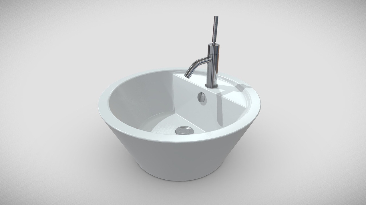Media 1 for listing Standing Cone wash-basin with mixer